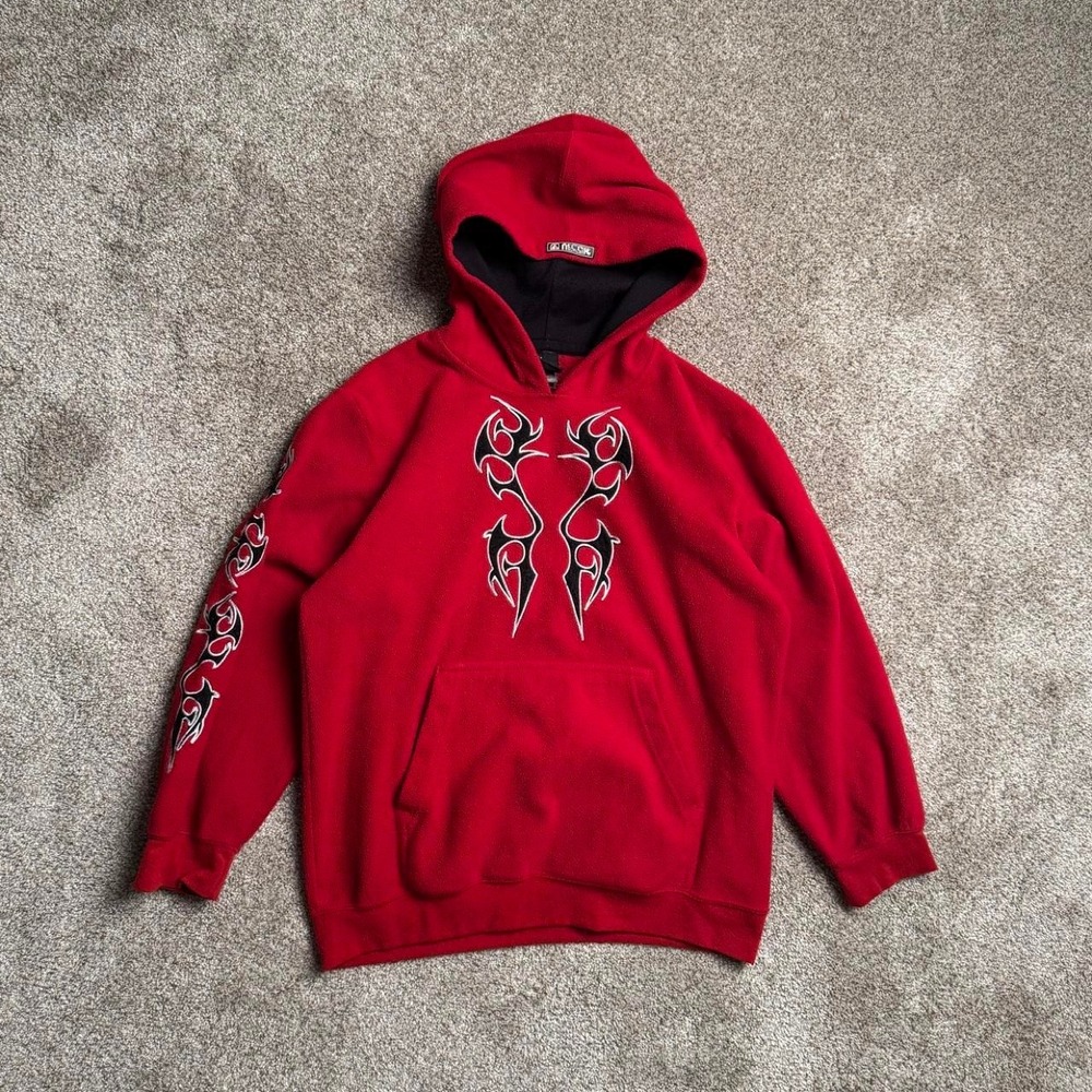MCOR Y2K STYLE TRIBAL‎ FLEECE HOODIE